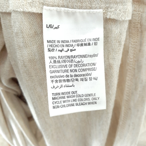 Style & Co Womens Top Size Large Long Sleeve Cream Pink Embroiderey 153 - Picture 5 of 5